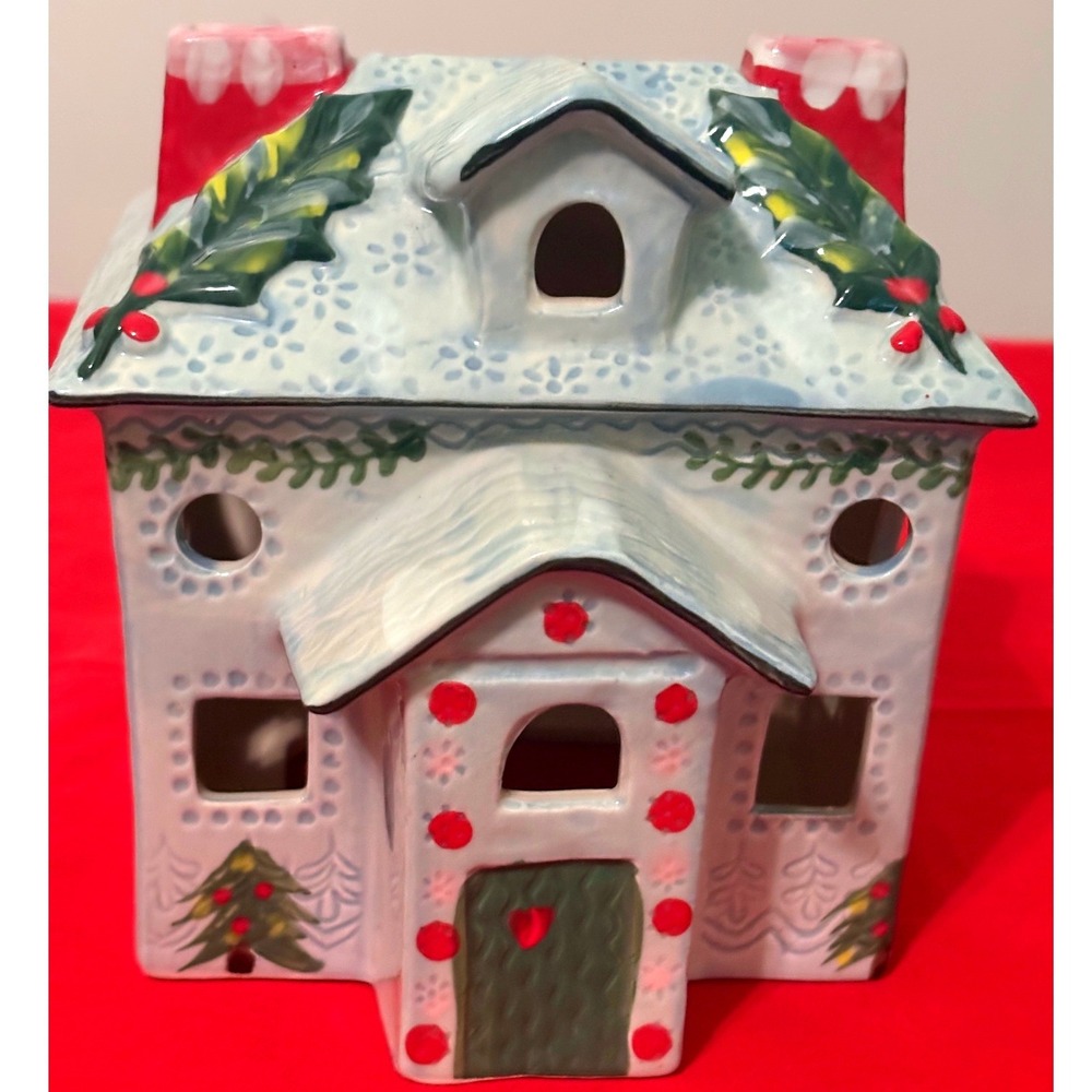 Nathalie Lete x Angele for Anthropologie Christmas Village House Candle Holder